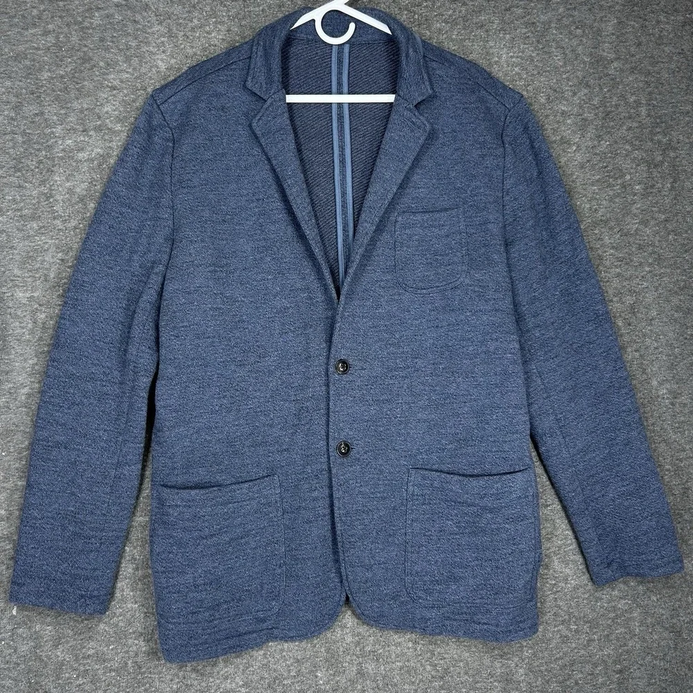 Faherty Inlet Knit Blazer Mens XXL Deep Navy Melange Unstructured Jacket